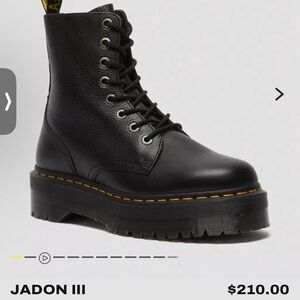 Dr. Martens Jadon III Black Combat Boots